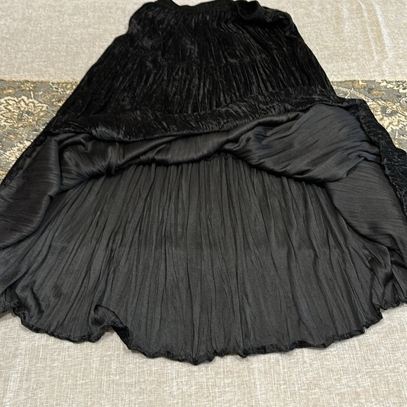 Vintage 90s Cactus Flower Crushed Velvet Maxi Skirt – OSFA - Picture 9 of 9